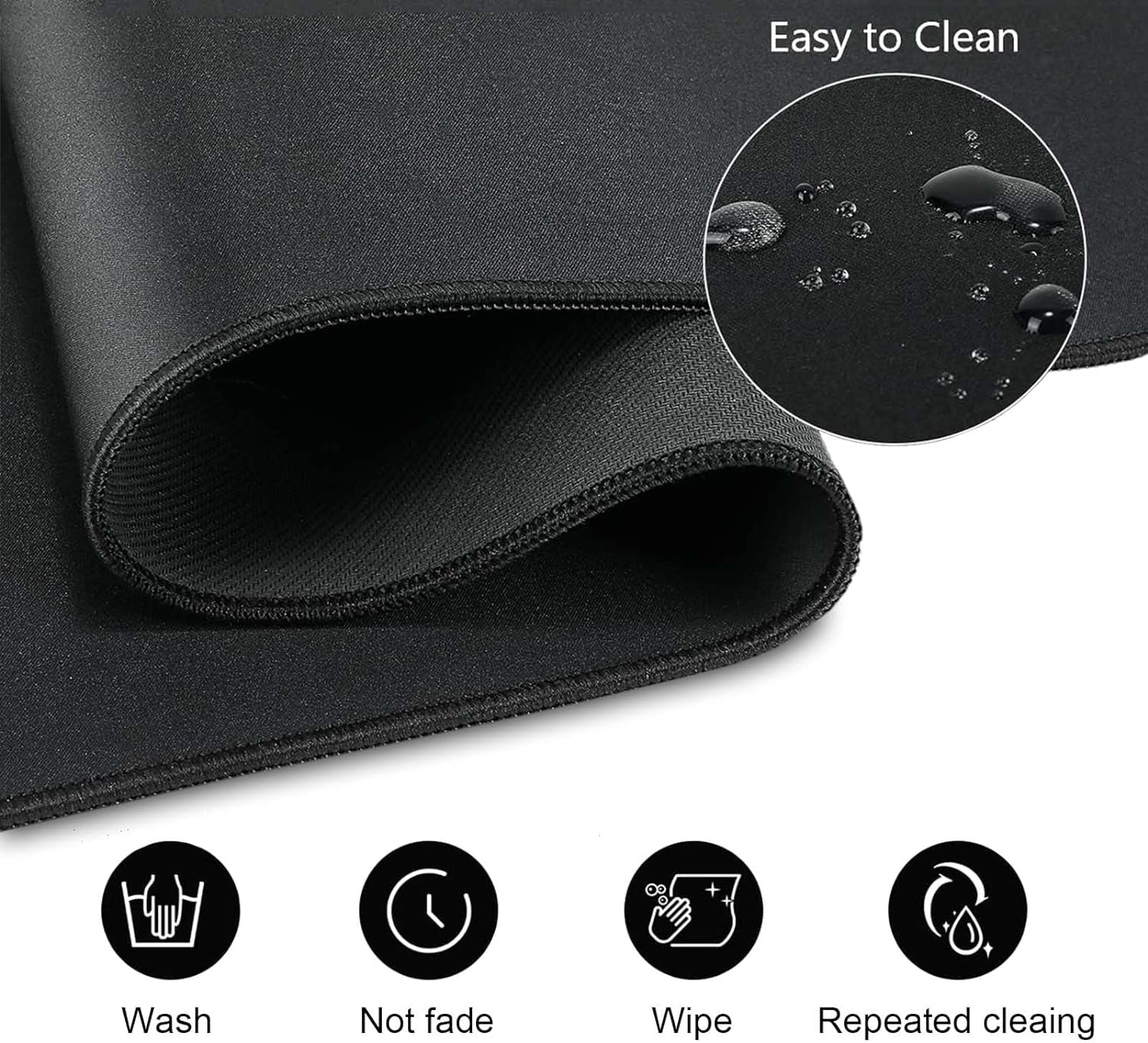 Desk Pad, Keyboard Mouse Pad, Large Anti-Slip Rubber Base Mousepad with Stitched Edges, Extended Long Mice Pad for Computer,Laptop,Work,Office, 31.5 X 11.8 Inch, Gold Green Leaves Line Art