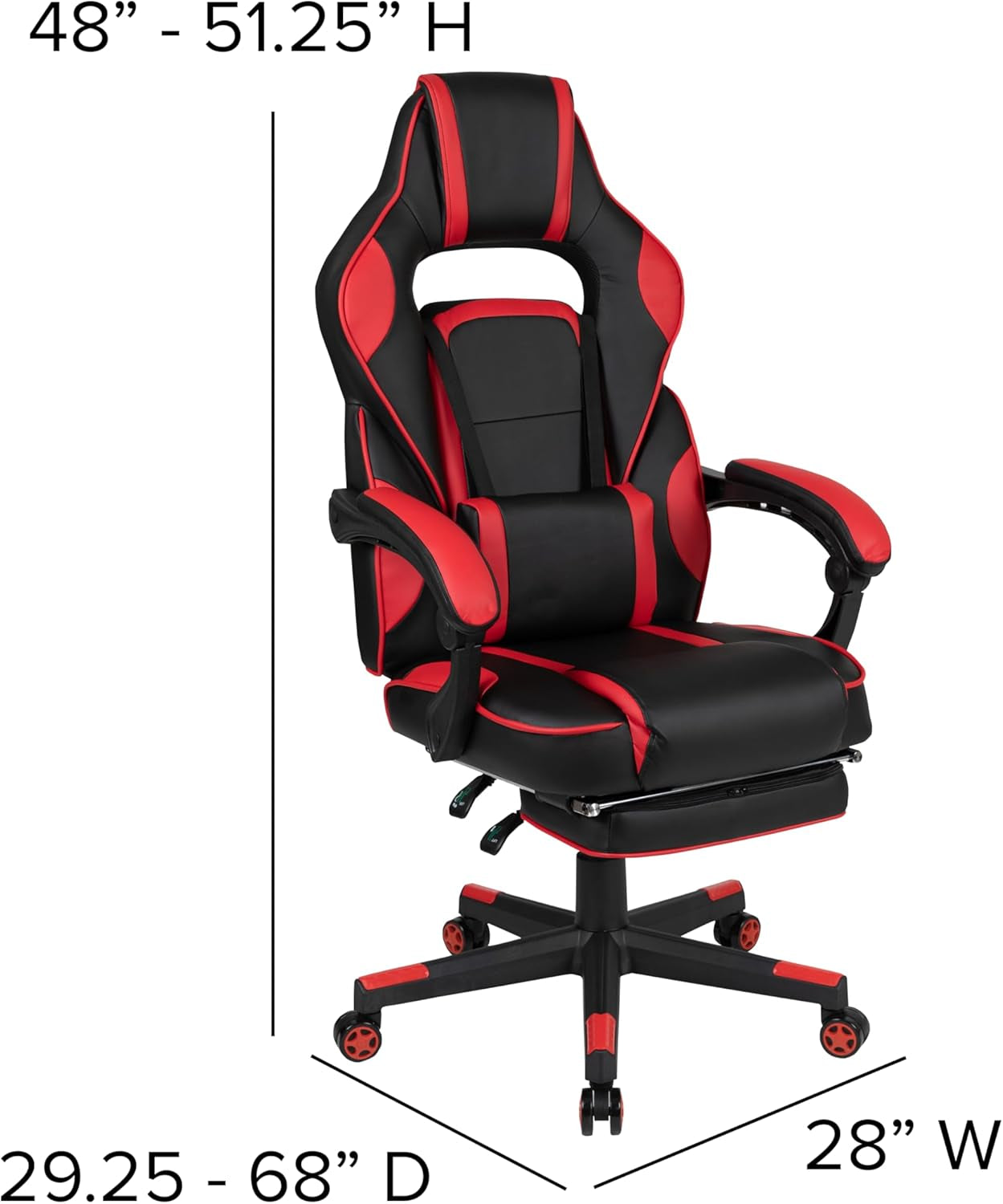 Black/Red Gaming Desk Bundle - Cup/Headset Holder/Mouse Pad Top