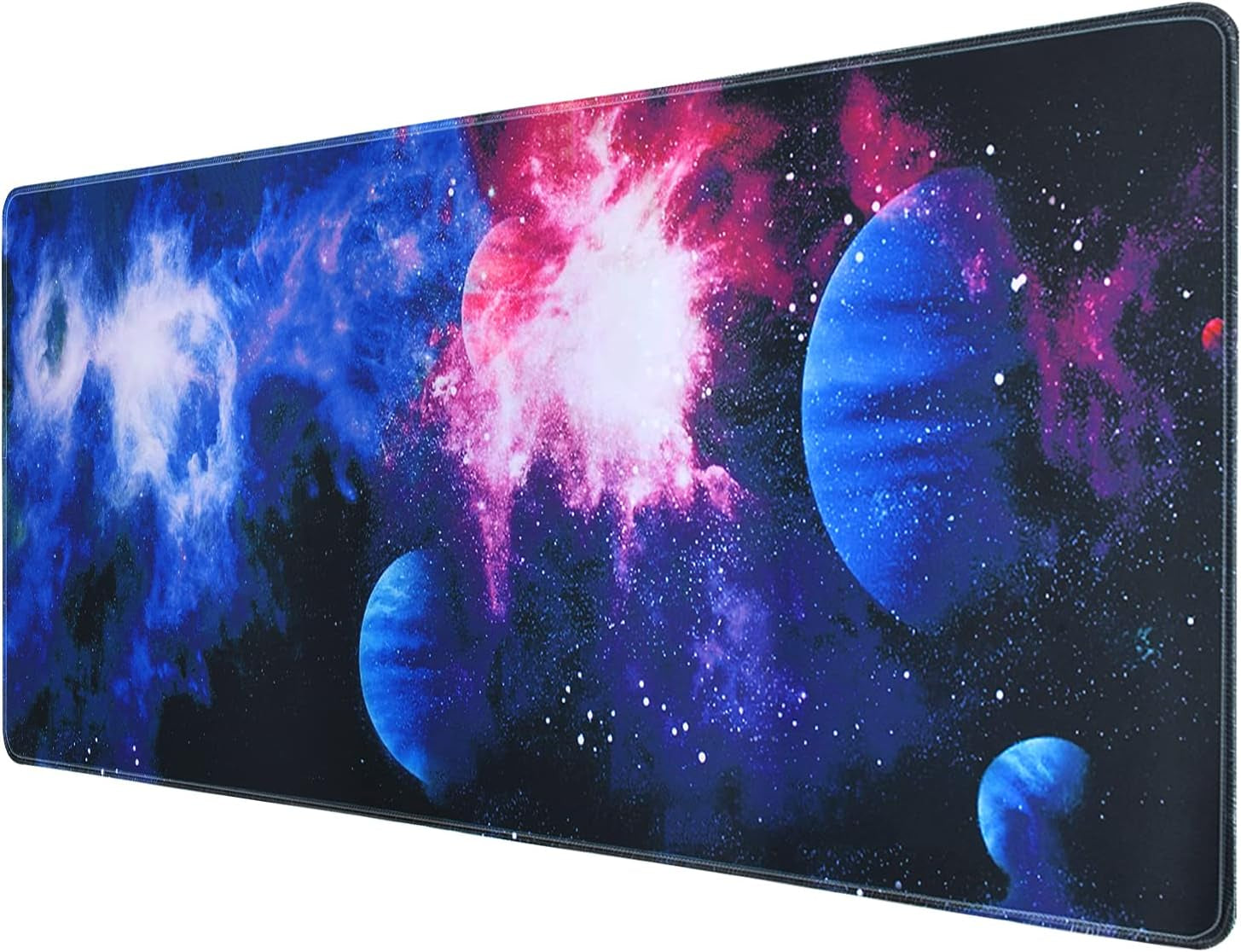 Gaming Mouse Pad, XXL Large Extended Ｍousepad, 35.4X15.7 in with Stitched Edges Computer Keyboard Desk Pad, with Waterproof Non-Slip Base for Home/Office/Gaming/Work/Mouse Pads for Desk, Color