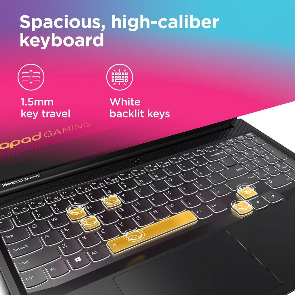 Ideapad Gaming 3 15 Laptop, 15.6" FHD Display, AMD Ryzen 5 5600H, NVIDIA Geforce GTX 1650, 8GB RAM, 256GB Storage, Windows 10H