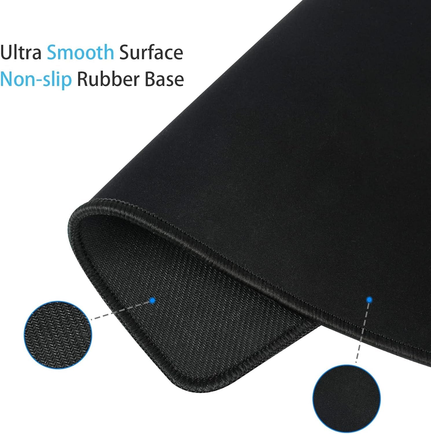 Gaming Mouse Pad, XXL Large Extended Ｍousepad, 35.4X15.7 in with Stitched Edges Computer Keyboard Desk Pad, with Waterproof Non-Slip Base for Home/Office/Gaming/Work/Mouse Pads for Desk, Black