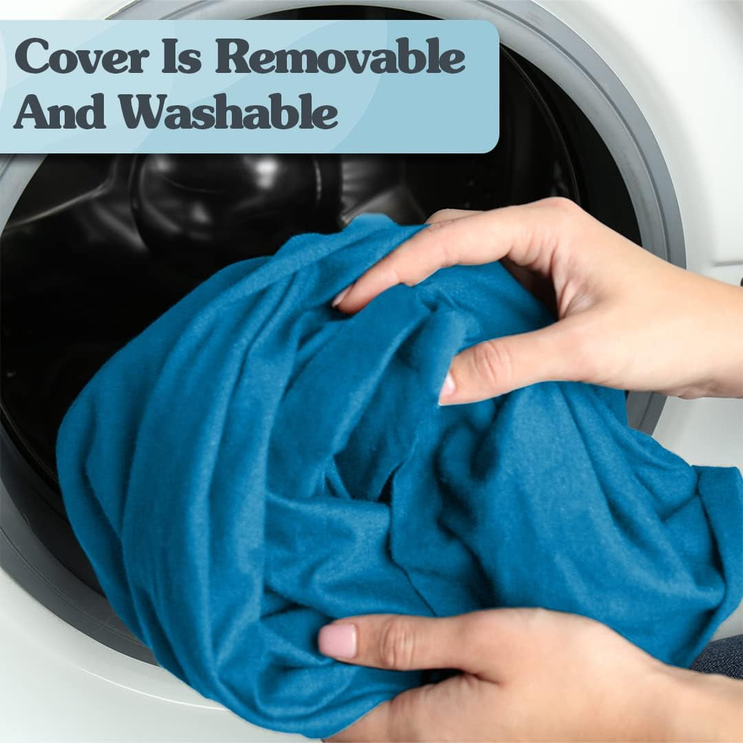 Lounger Small Bean Bag Lounge Chair for Adults, Kids and Teens, Soft, Plush, Comfy, Sensory, Gaming Beanbag, Washable Cover, Blue