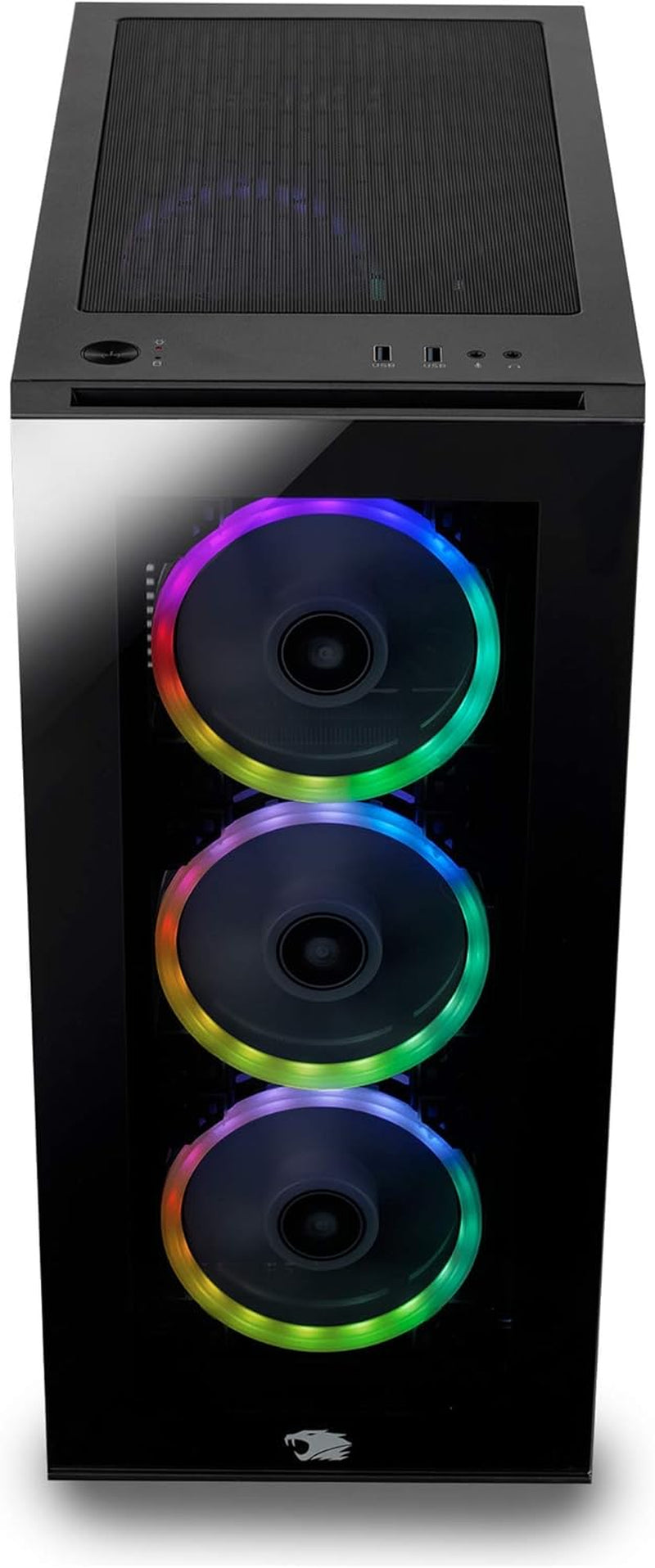 Gaming PC Computer Desktop Element MR 9320 (Intel I7-10700F 2.9Ghz, NVIDIA GTX 1660 Ti 6GB, 16GB DDR4 RAM, 240GB SSD, 1TB HDD, Wi-Fi Ready, Windows 10 Home), Black