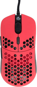 Hati HTM/HT-M Medium 56G Ultra Lightweight Honeycomb Wired Gaming Mouse, Pixart 3389 Sensor 16000 DPI, 6 Programmable Buttons, Low Latency, for Pc/Mac (Faze Red)